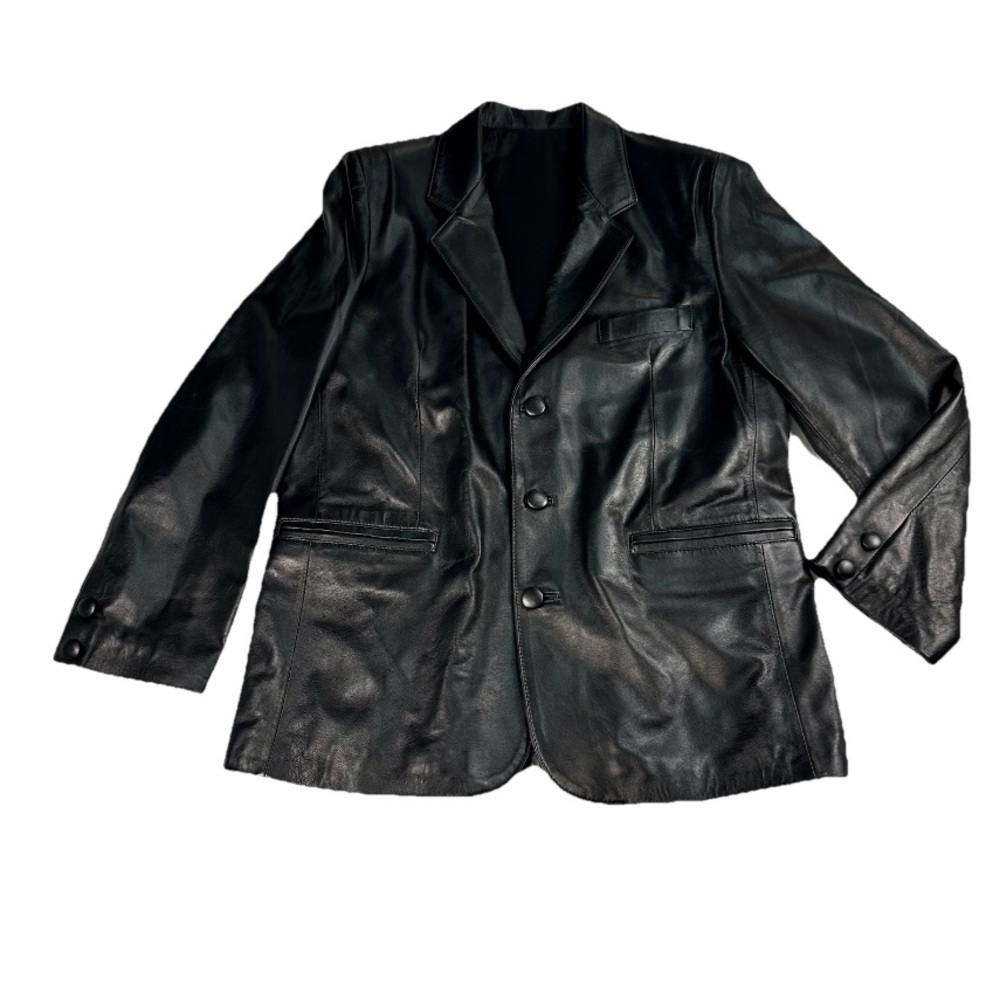 Vintage Leather Jacket Le Cuir Sport Wear Size 50 Men